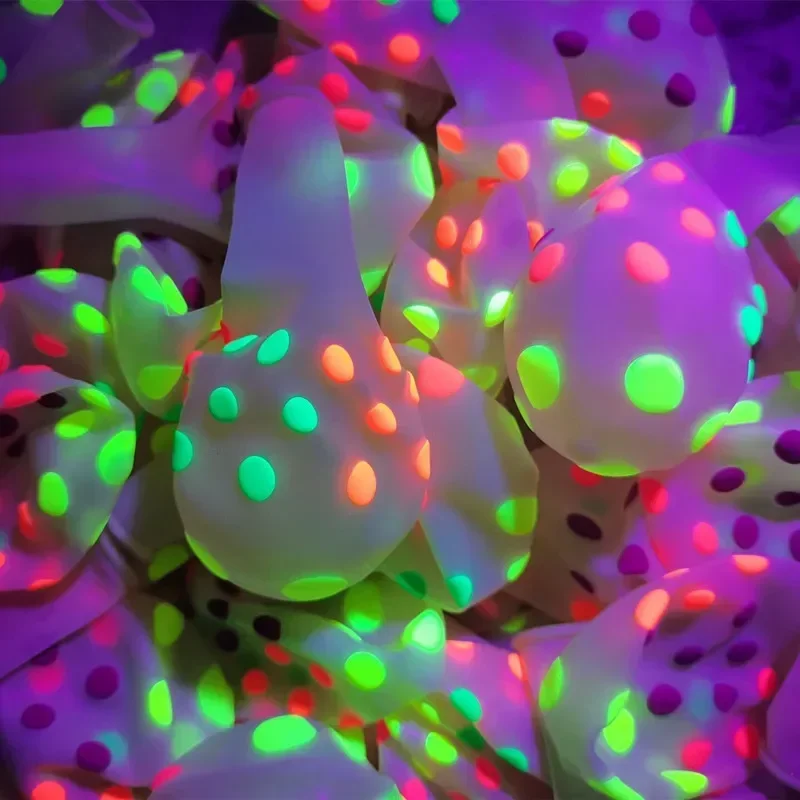 12inch Fluorescent Balloon Glow In The Dark Glow Luminous Love Heart Latex Baloon For Wedding Birthday Party Decor