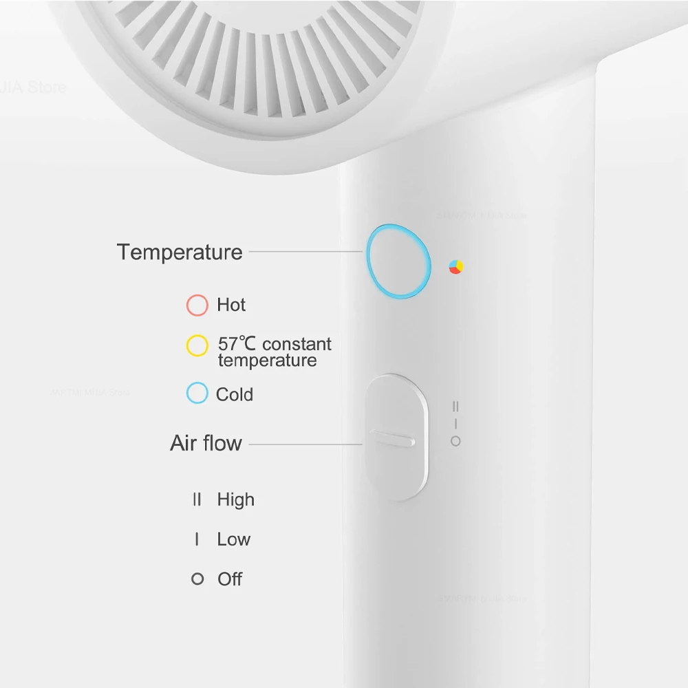 XIAOMI MIJIA Mi asciugacapelli ionico H300 Quick Dry ioni negativi cura dei capelli professionale per la casa 1600W asciugacapelli elettrico diffusore