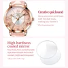 OLEVS 5539 Quartz Watch Woman Flowing Crystal Design Roman Numeral Scale Ladies Wristwatch Leather Strap Waterproof Womens Watch 2