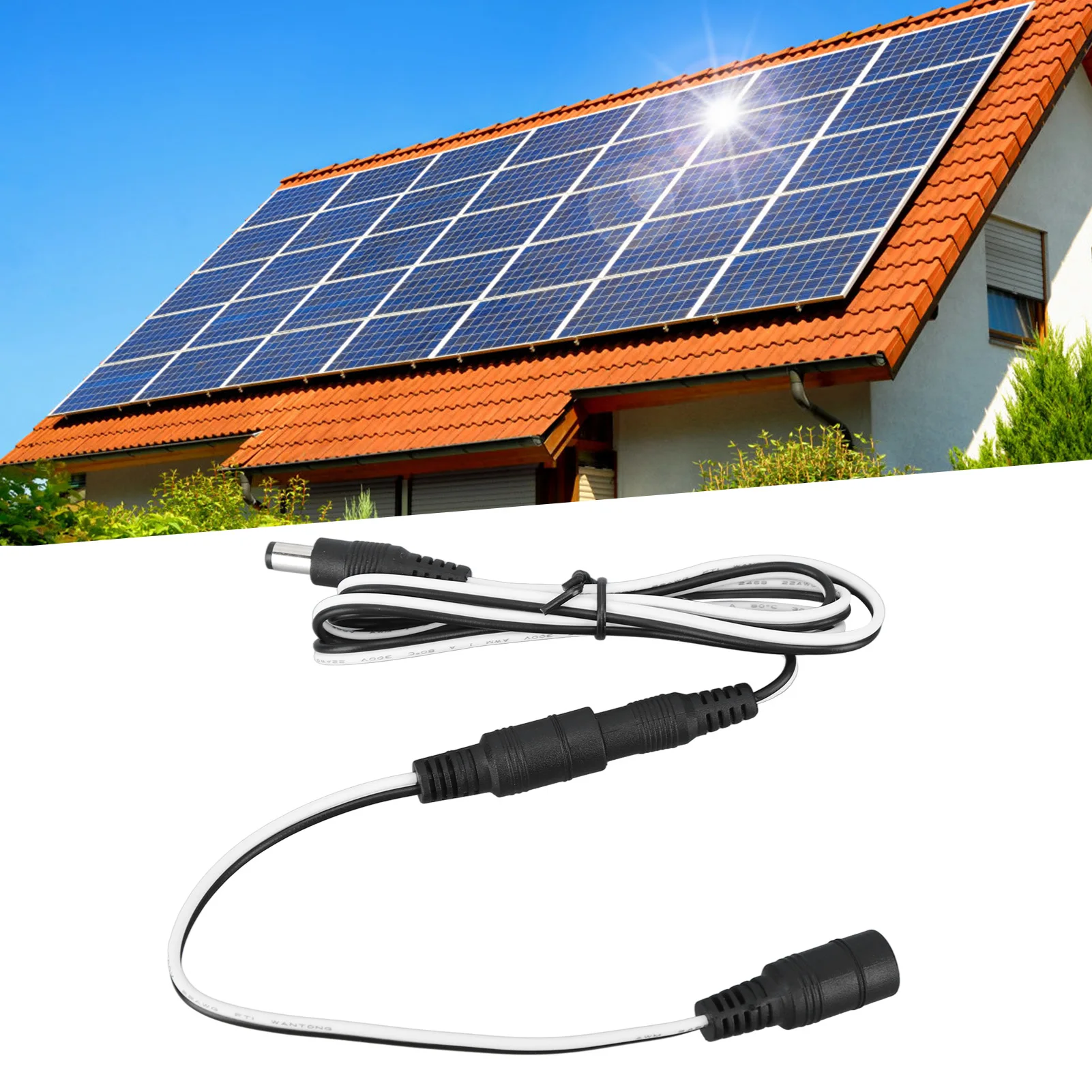 Solar Panel Power Extension Cable DC Extension Cable for Solar Photovoltaic Panel LED Lights Cameras extension cable solar panel connector cable