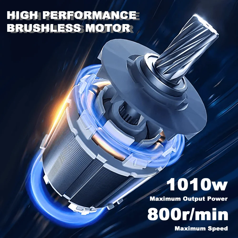 PATUOPRO 2280W Brushless 2-Mode Rotory Electric Hammer Handheld Impact Hammer Drill Fit Concrete Wood For Makita 18V Battery 4