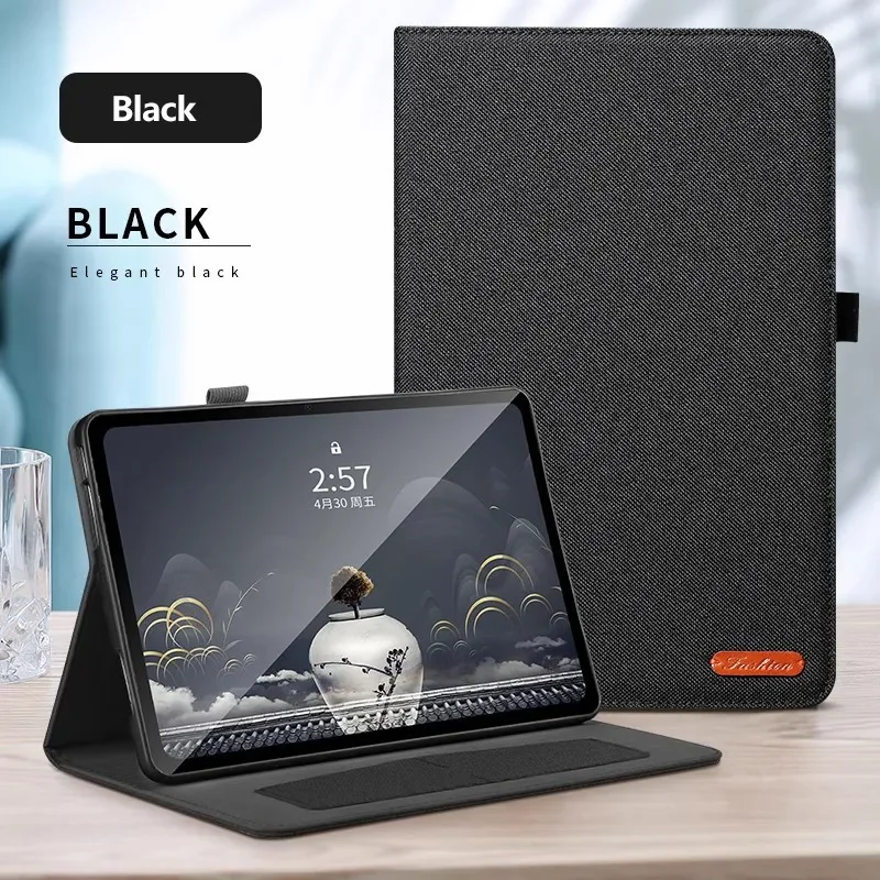Stylish Cloth Flip Stand Case with TPU Soft Back Cover