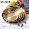 Golden Tray Luxury Metal Round Storage Tray Smiple Snack Cake Display Stainless Steel Metal Plate Photography Props Home Decor 1