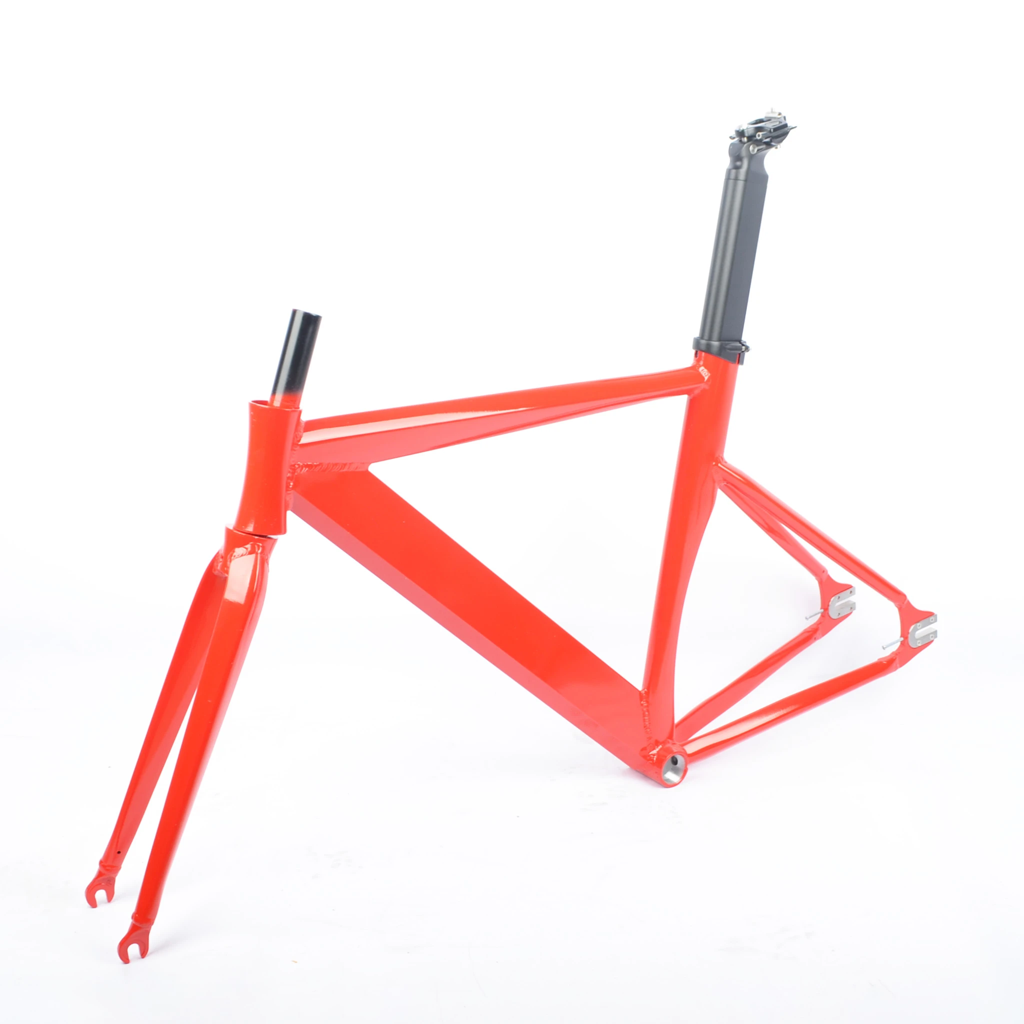 Fixie Baanfiets Frame 52Cm Fixed Gear Fiets Frameset Matte Black Single  Speed Aluminium Vork Fietsen Onderdelen Aanpasbare|Bicycle Frame| -  AliExpress