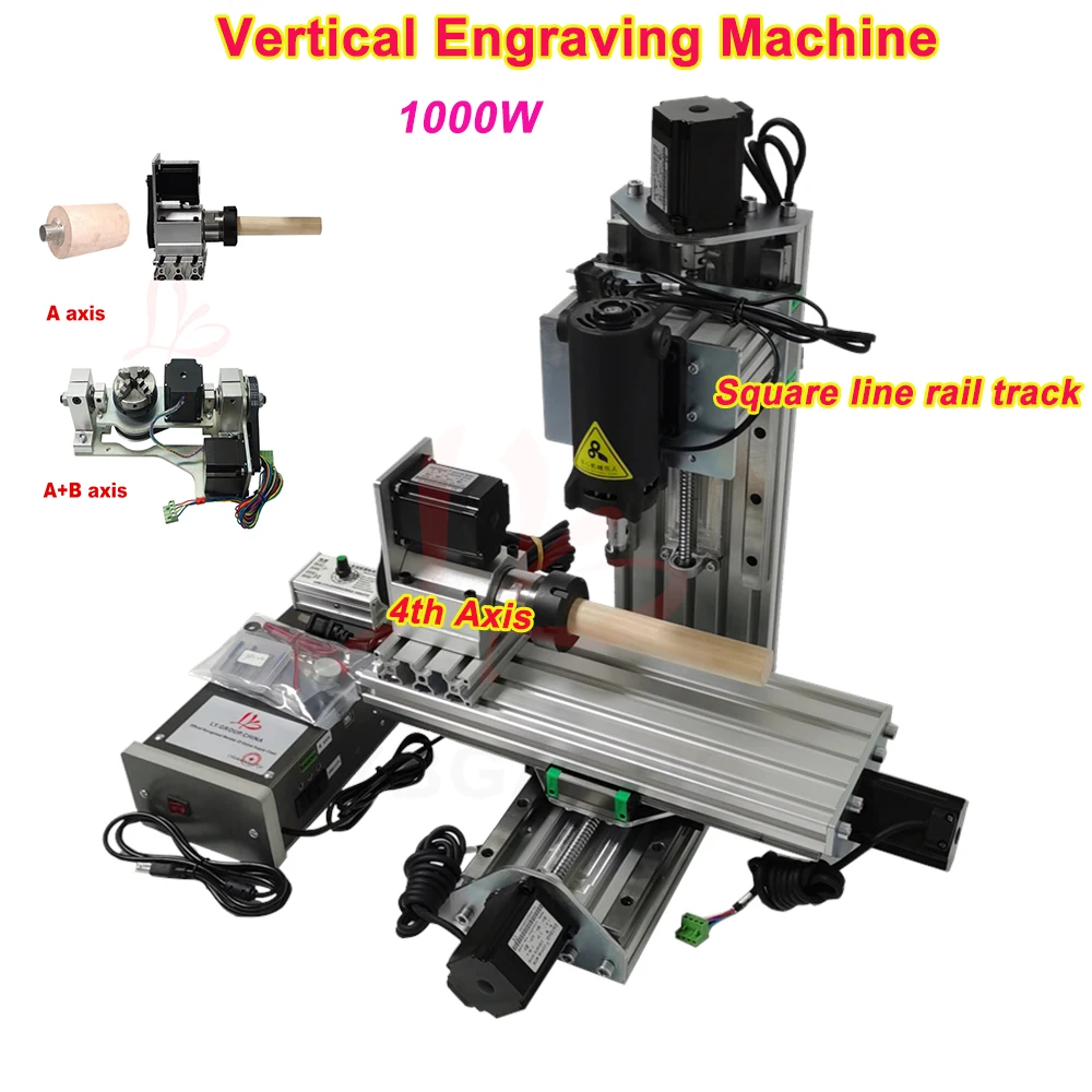 

Vertical Engraving Machine 3/4/5axis Column Type CNC Router Engraving Drilling 1000W Milling Machine PCB Metal Drilling