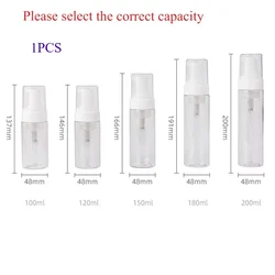 Compact Refillable Plastic Foam Dispenser Bottle - 100ml (Clear)