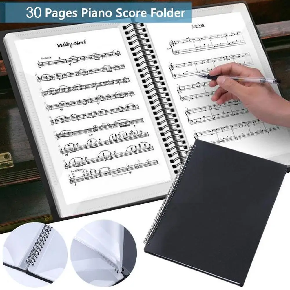 30 Pages Music Supplies Waterproof File Music Score Folder Holder Size