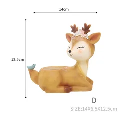 Charming Deer - Themed Mini Planter - Adorable Resin Succulent Pot for Home and Office Decor (D)