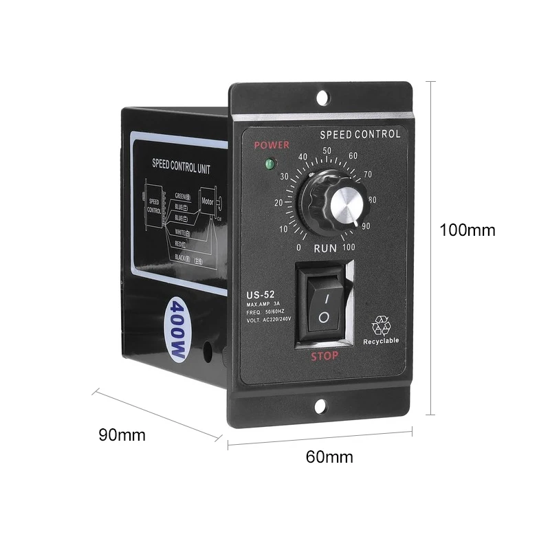 US-52 400W Motor Speed Controller Engine Pinpoint Regulator Forward And Backward AC 220V 50Hz 60Hz Washing Machines Control Unit dc motor speed controller,motor speed controller,electric motor speed controller