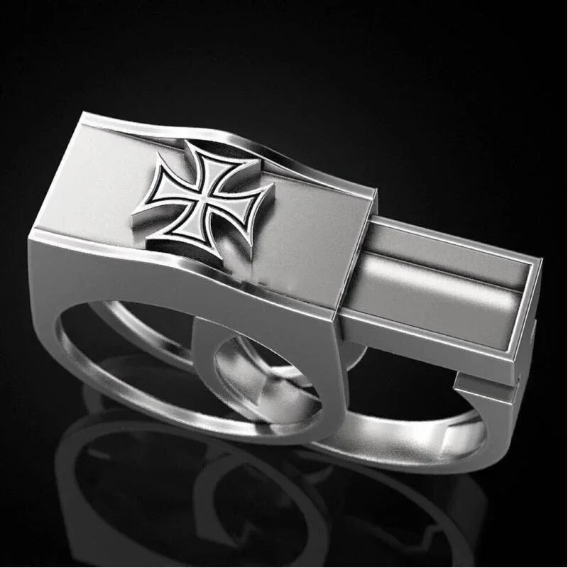 Milan Girls Punk Rock Eagle Men's Ring Open Lid Luxury Golden Finger Jewelry Never Fade