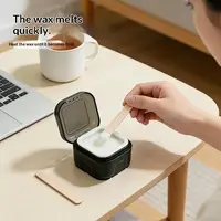 Nouvelle Mini Machine Chauffe-Cire avec Bol en Silicone, Kit d'Épilation Nez et Oreilles, Pot de Fusion de Cire en Grains 4