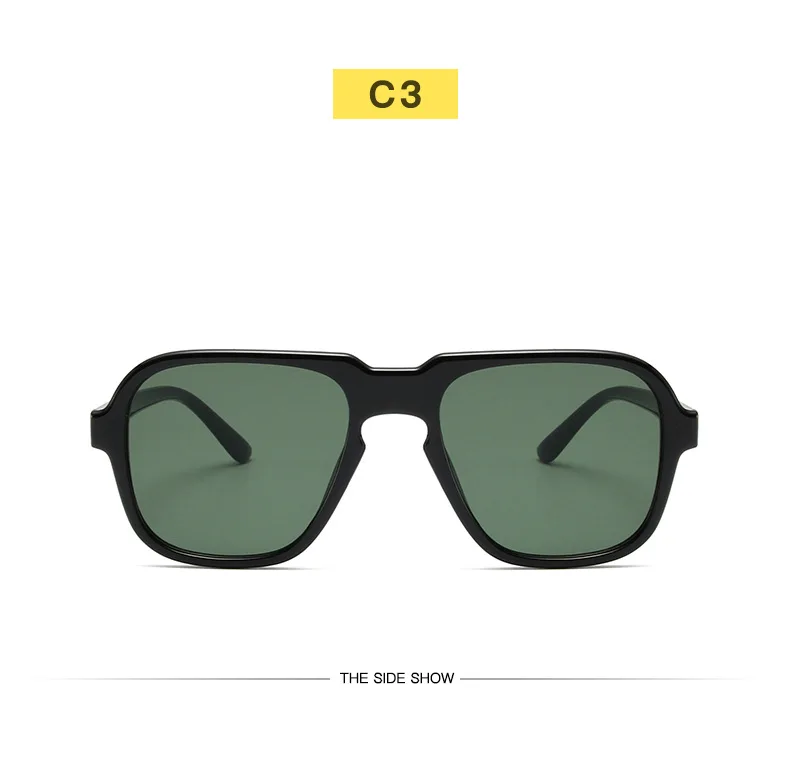 Vintage Oversized Sunglasses For Women And Men Square Driving Glasses_voghion.com