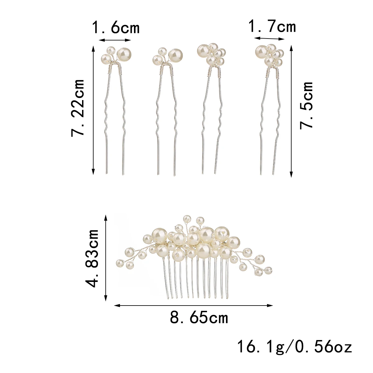5 pieces of pearl flower hair fork vintage bridal flower hair comb wedding hairpin headwear for women and girls