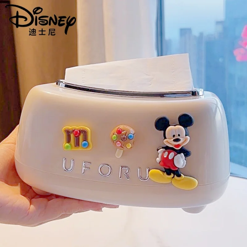 

Коробка для салфеток «Микки Маус» Disney, коробка для салфеток в машину, мультяшное украшение для чайного стола, водонепроницаемая Подарочная салфетка для кухонного стола