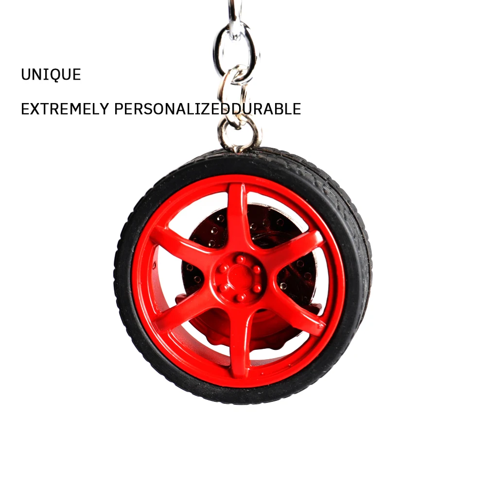 Metal Keychain Car Modified Calipers Brake Disc Wheel Tire 1PC