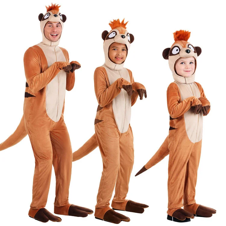 

Halloween Carnival Stage Performance Adult Child African Animal Meerkat Cosplay Costume