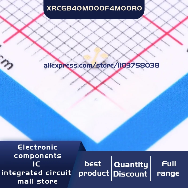 50개/묶음 XRCGB40M000F4M00R0 40MHZ ±45ppm 6pF 2016 4P 크리스탈 발진기 공진기 4-SMD 재고 있음