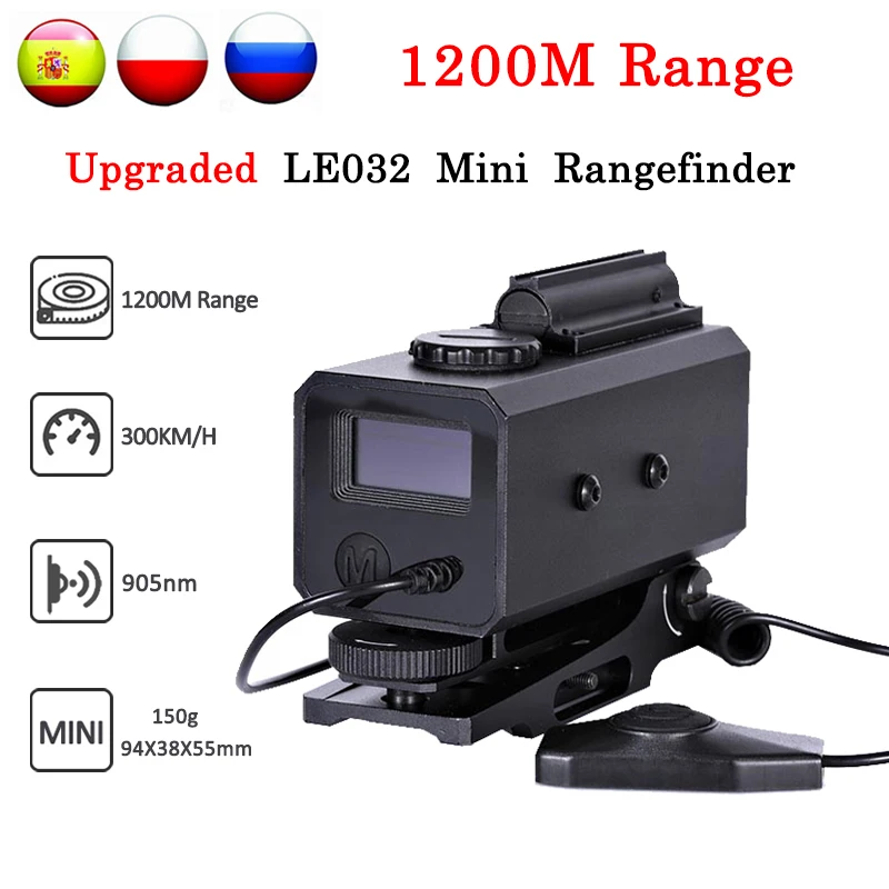 LE032 Mini Range Finder for Night Hunting Opitcal Laser Designator Rangefinder 150g Weight Wild Game Sight