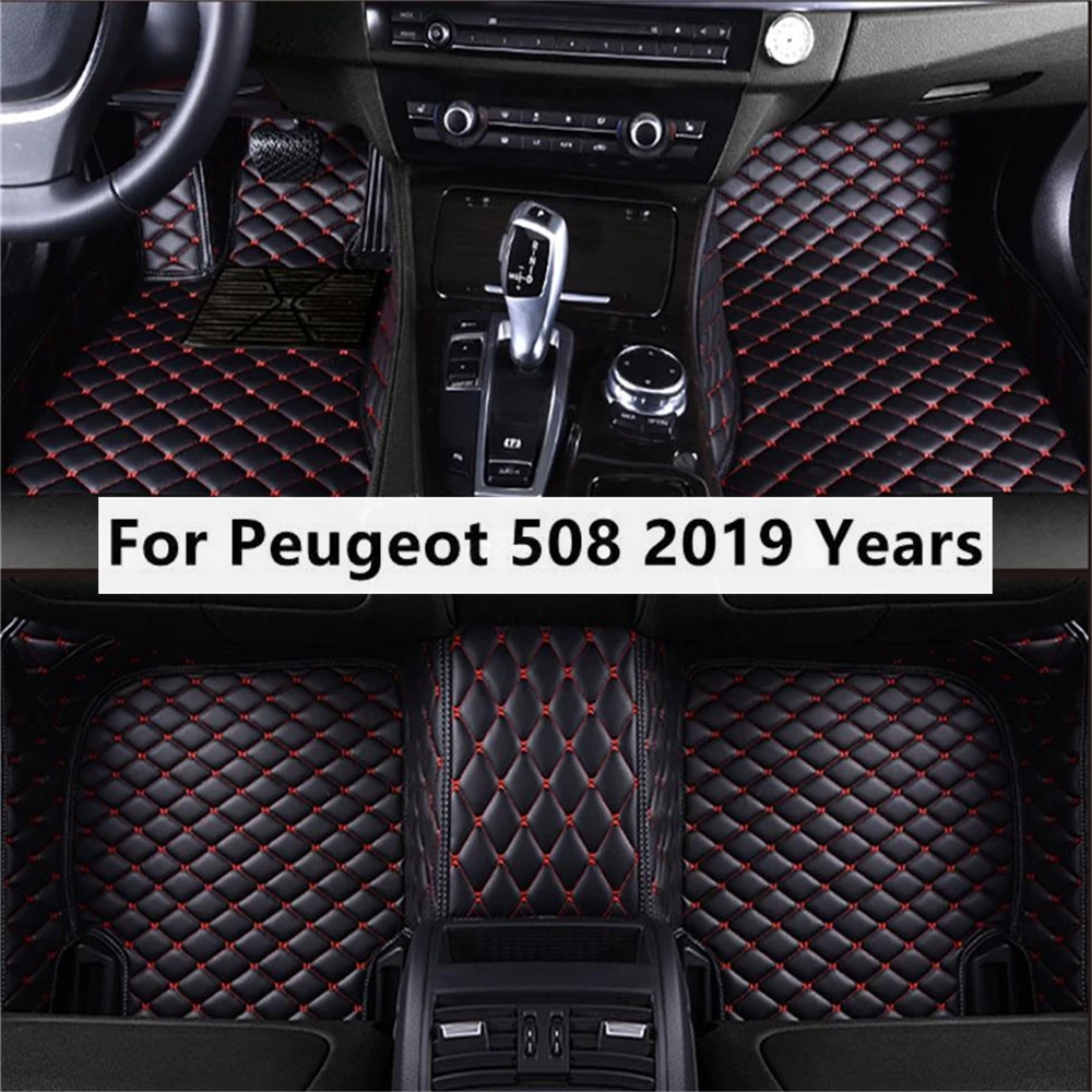 

Solid Color Diamond Custom Car Floor Mats For Peugeot 508 2019 Years Coche Accessories Carpets Foot Coche Accessories Carpets