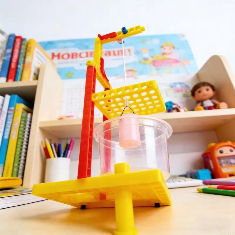 DIY 교육 과학 실험 세트 물리학 장난감 아이들을위한 안전한 플라스틱 장난감 도구 도르래 조립 학습 F19E에 손