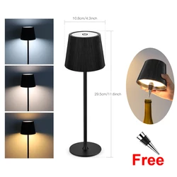 Dimmable USB Rechargeable LED Atmosphere Lamp (3 Colors Black Body)
