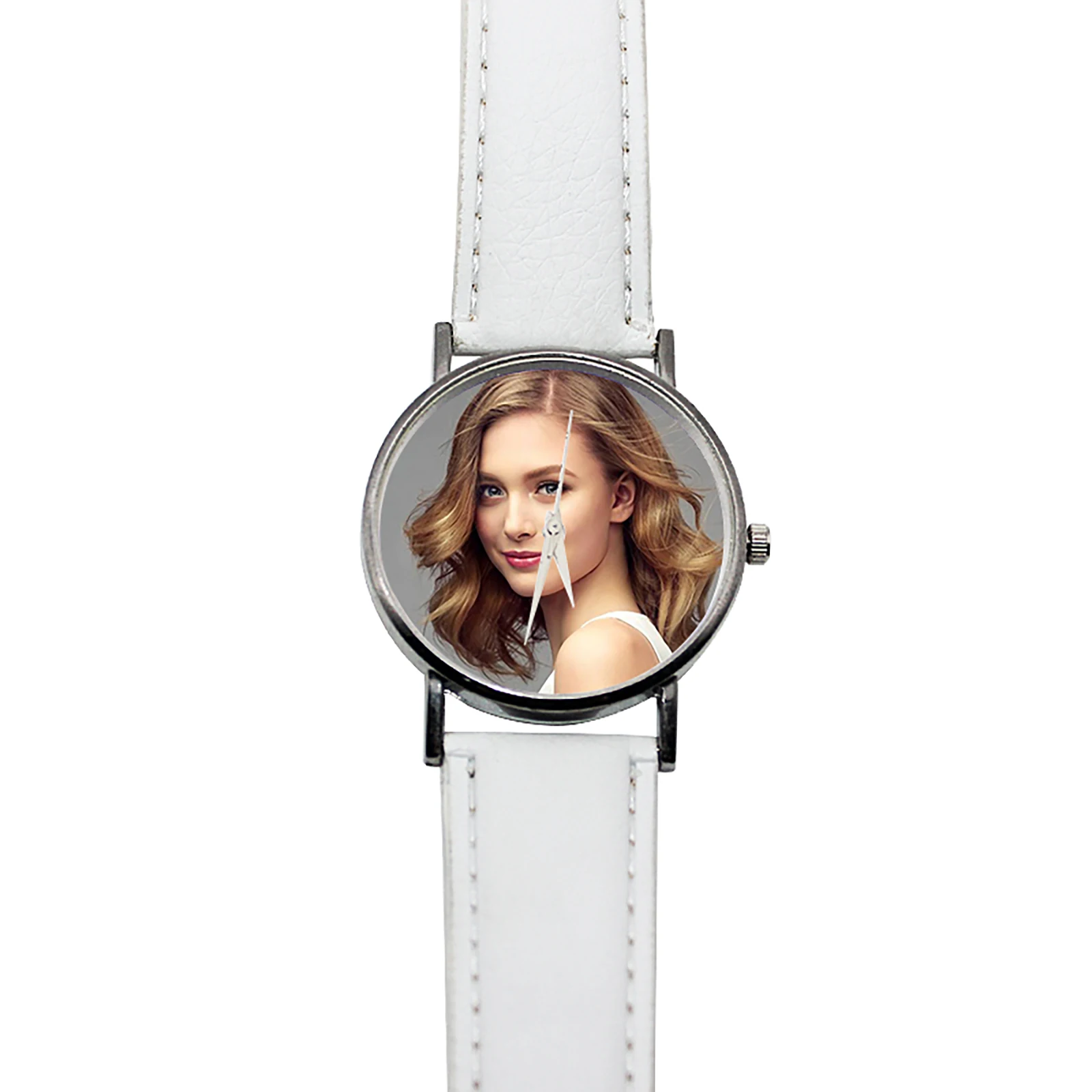 Sublimation Blank 9.4"x 1.45" PU Leather Watch DIY Print on Watch Dial Personalized Heat Press Gifts Souvenirs