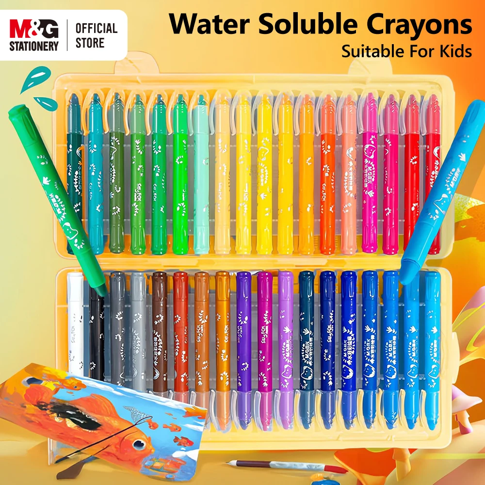 M&G Crayon Set 12/24/36/48 Colors for Kids Student Washable Rotatable Oil Painting Crayon for School Kindergarten oil pastels colored crayons children painting supplies