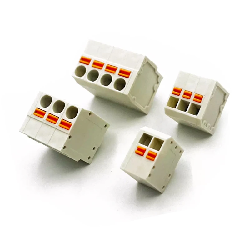 (5 Stück) KF239 5,0mm 5,08mm Schraubenloser, federbelasteter Schnellanschluss-Leiterplattenklemmenblock Splicable KF239 DG239 5,0 5,08 – Detail 8