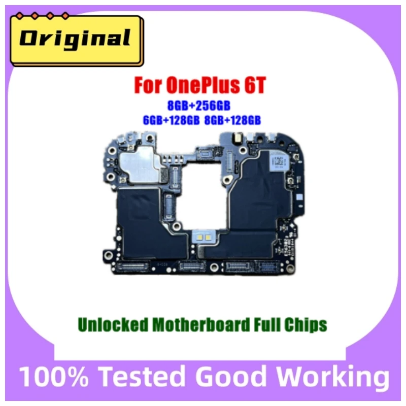

Unlocked Main Board Mainboard Motherboard With Chips Circuits Flex Cable Logic Board For OnePlus 6T OnePlus6T
