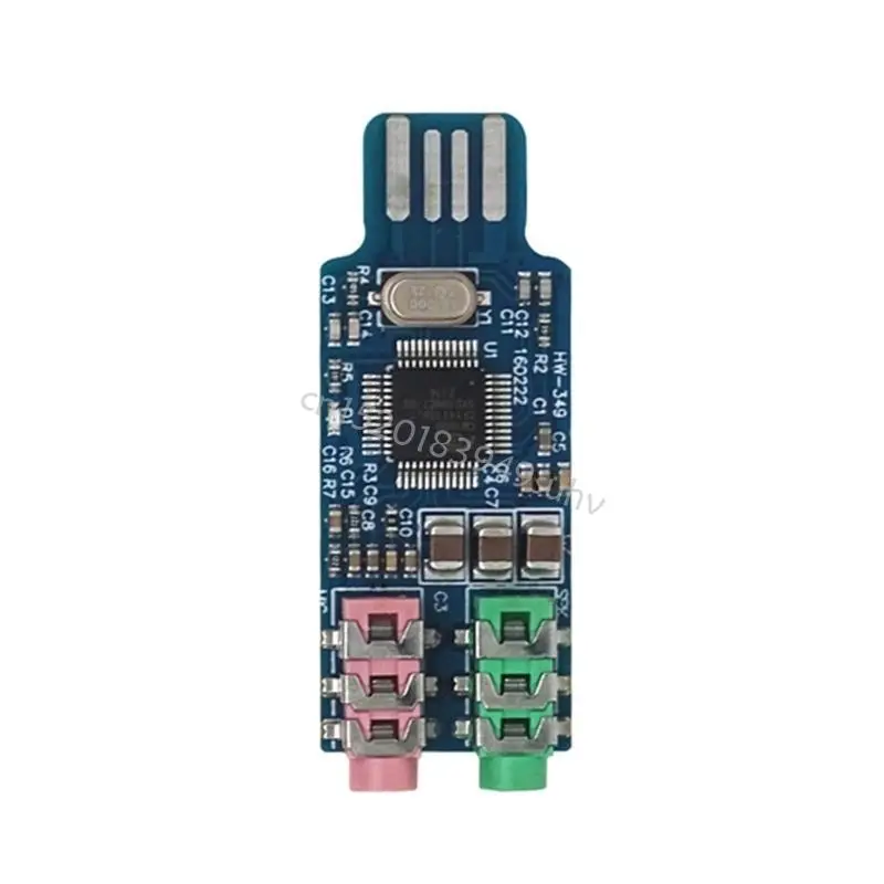 3.5mm CM108 USB 드라이브 프리 사운드 카드 외부 사운드 카드 모듈 노트북 컴퓨터 Q81E