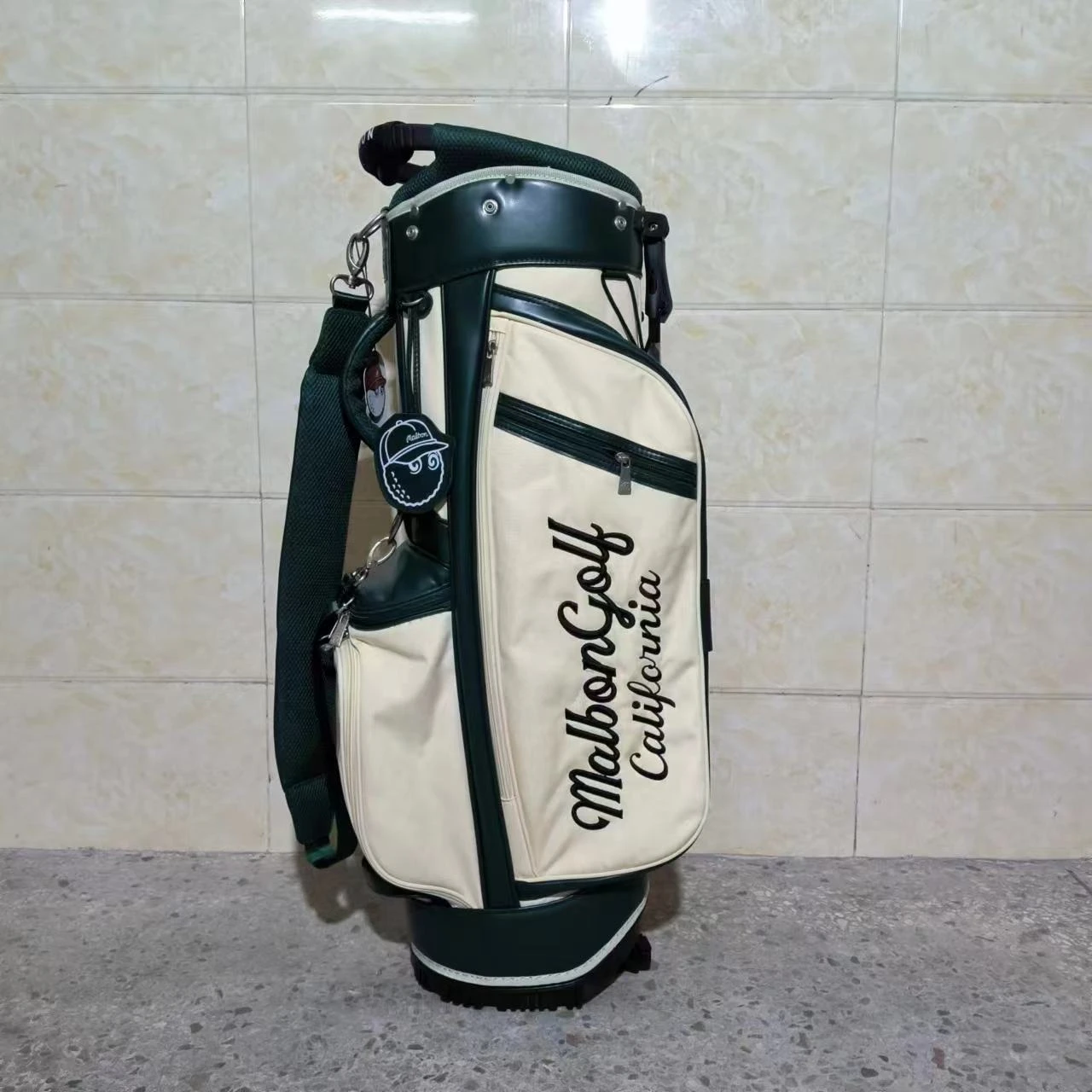 2022 New Malbon Golf Bag Sport Stand Bag Package With Wheels White