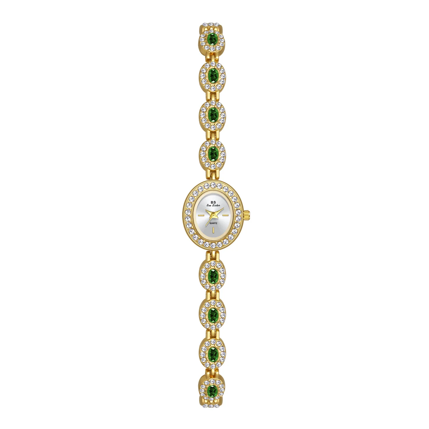 Emeralda Oval Gemstone Bracelet Watch 6