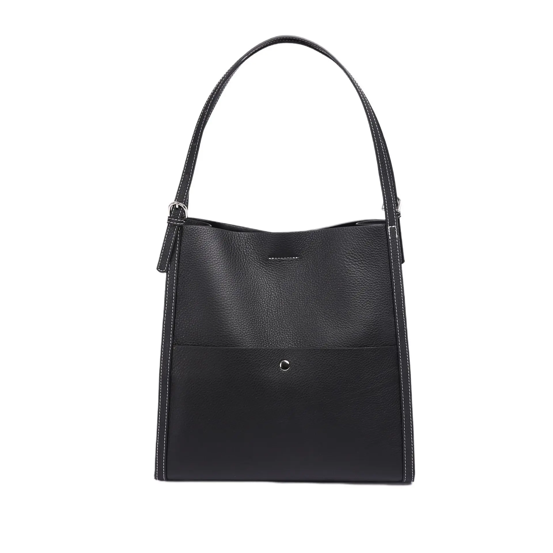 Shoulder Crossbody Women's Bag Tote Y2k New Style Genuine Leather Head Layer Cowhide Versatile Underarm Large Capacity Retro