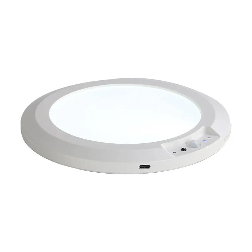실용적인 원형 모션 센서 조명 3색 무선 인덕션 천장등 충전식 마그네틱 마운트 LED 옷장 램프 차고등