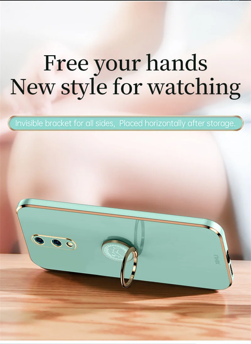 Sleek Shockproof Silicone TPU Phone Case - Soft Back Cover in Plating Design