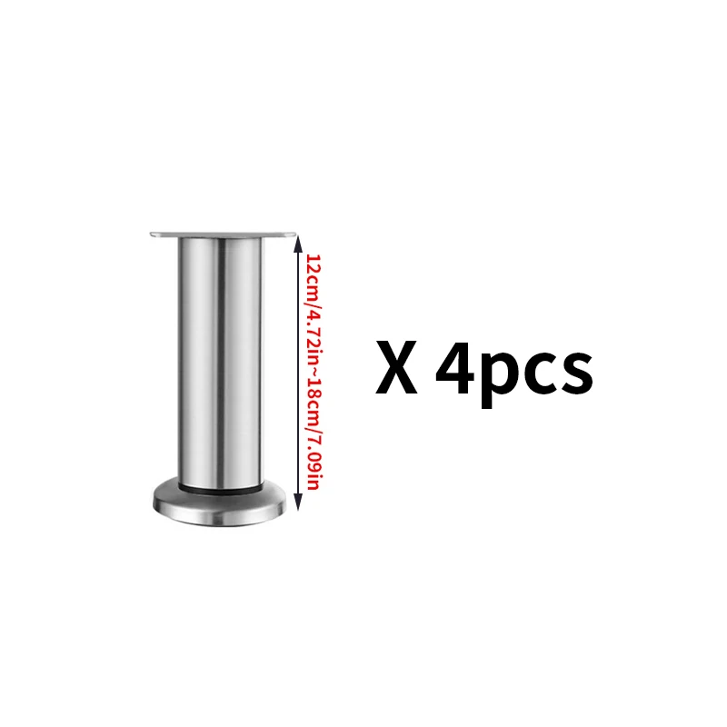 Set of 4 Adjustable Furniture Support Legs for Sofas, Cabinets, and Tables