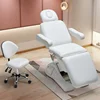 Cosmetic Bed Electric Cosmetology Chair Three Sections Eyelash Extension Beauty  Facial Massage Treatment Table with USB 1