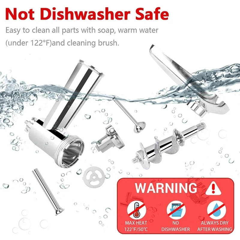 Metal Grinder Attachments for-KitchenAid Stand Mixers Grinder Sausage Stuffer Attachment