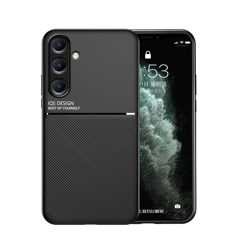 Magnetic Leather Protective Phone Case - Premium Back Cover