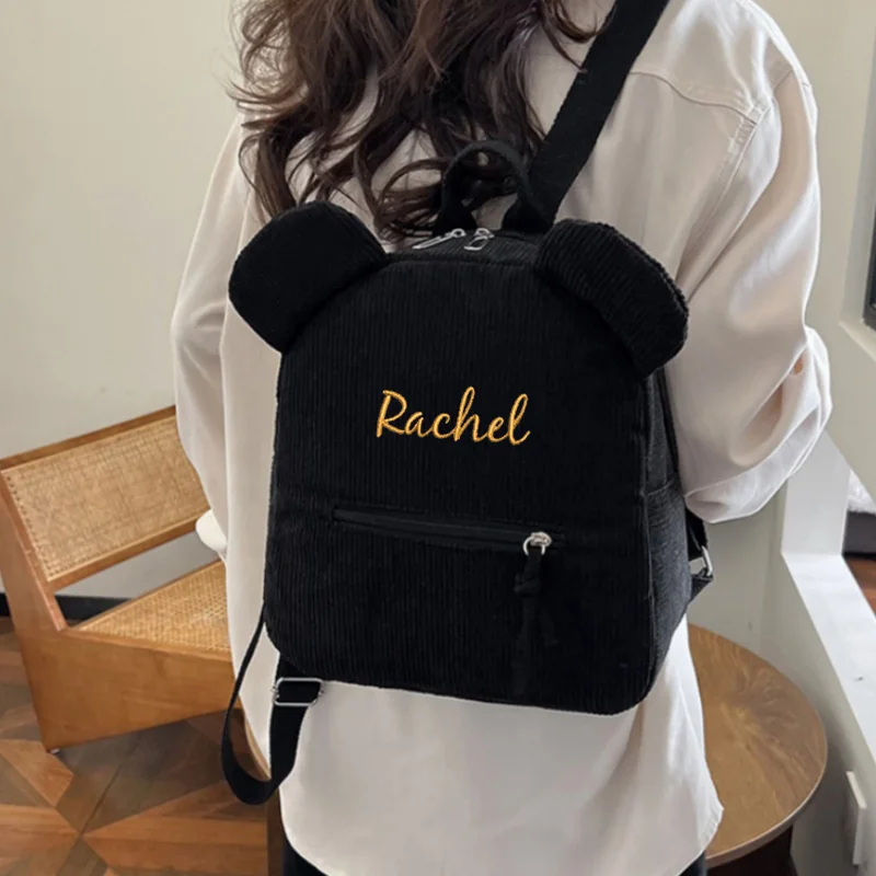 Bastwahl Animal Velours Côtelé Ado Sac à Dos, Avec Bretelles