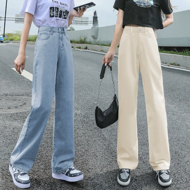 

Straight Leg Jeans for Women High Waist 2023 Trend Denim Pants Mom Jean Baggy Pants Casual Comfort Trousers Over Size