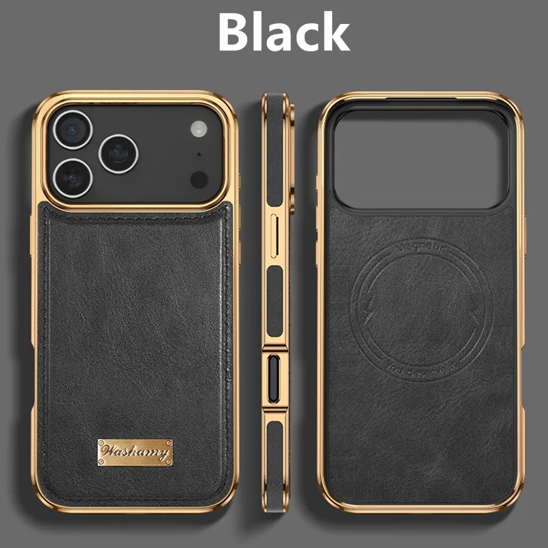 Enhanced Magnetic Closure Leather Phone Case with Retro Oil Wax Finish
