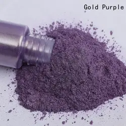 Purple Natural Mica Powder Pigments for DIY Art and Crafts - 25ml Shimmering Resin and Nail Gel Enhancer (Gold Purple)