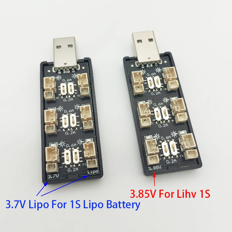 Connecteurs XT30 et prises JST sur la carte chargeur LiPo LiHV 1S 6CH pour batteries RC