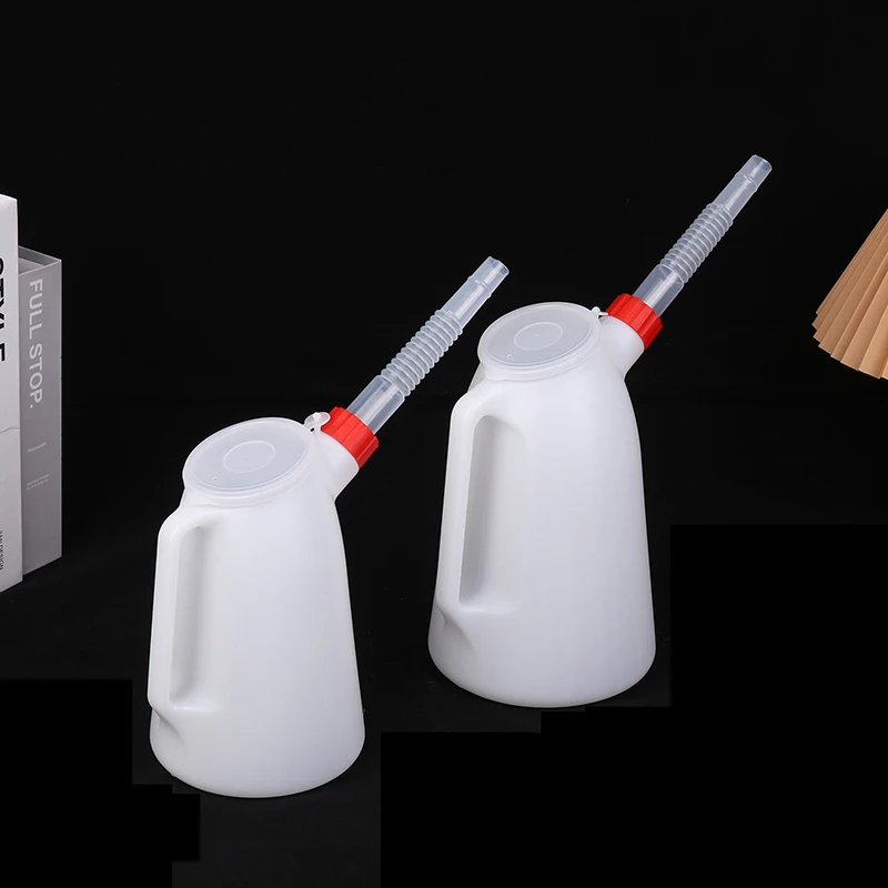 1.2L/2L/3L/5L Oil Measuring Jug Petrol Can Fuel Tank With Pouring Flexible For Automotive Garage Oil Measuring Container
