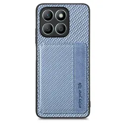 Luxury Anti - Theft Magnetic Card Holder Case with Brush Finish - Moto G57 5G (Blue)