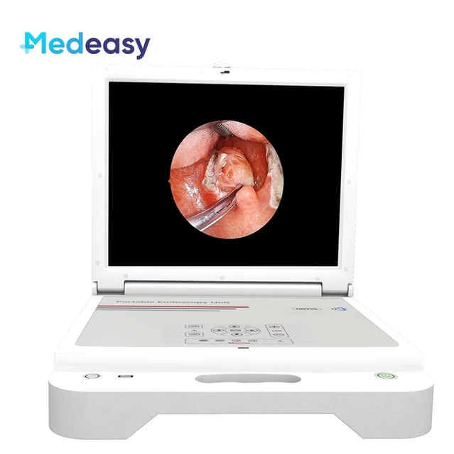 Caméra endoscopique orl Portable 15.6 pouces, moniteur médical étanche,  ensemble vidéo avec Source de lumière LED