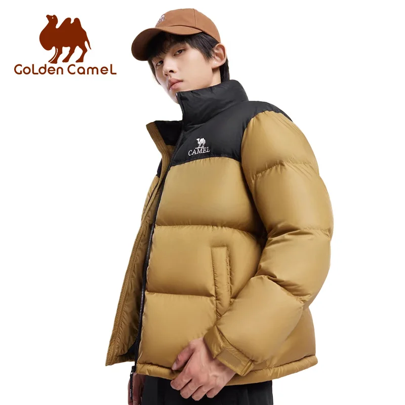 

GOLDEN CAMEL Down Jackets Men's Cotton Winter Coats Autumn Thickened Warm Short Hooded Bread Jacket Women for Men Waterproof