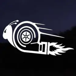 Stylish Turbo Snail Racing Car Motorcycle Decal Reflective Sticker Decoration