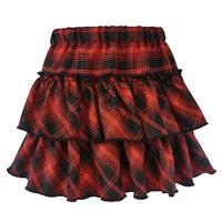 Pink Skirt Japanese College Style Youth Girl Plaid Skirt Female High Waist Slim Lolita Cosplay Y2k Skirt Goth Skirt - Image 5